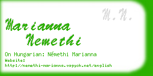 marianna nemethi business card